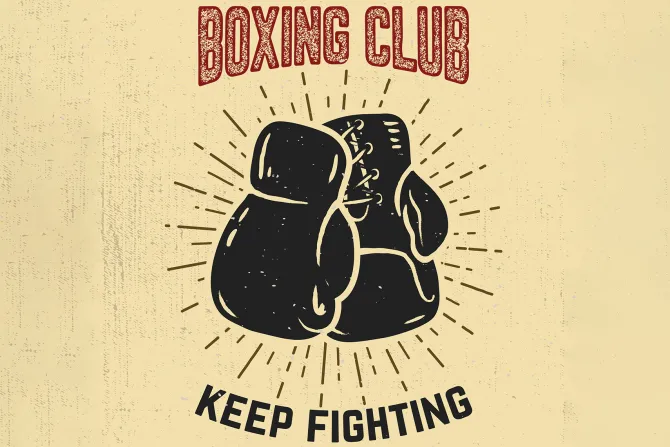 Fototapeta: Rękawice bokserskie na żółtym tle