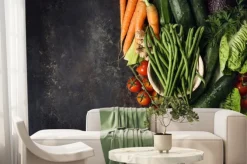 Fototapeta: Różne surowe warzywa na szorstkim stole