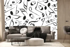 Fototapeta: Różnorodne nuty muzyczne