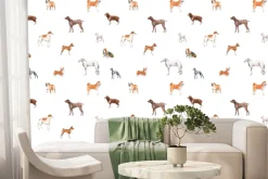 Fototapeta: Różnorodne rasowe psy na białym tle