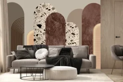 Fototapeta: Różnorodne tekstury na brązowych łukach