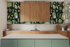 Fototapeta: Różnorodne warzywa na czarnym tle