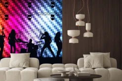 Fototapeta: Rock band tło wektor z neonów