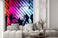 Fototapeta: Rock band tło wektor z neonów