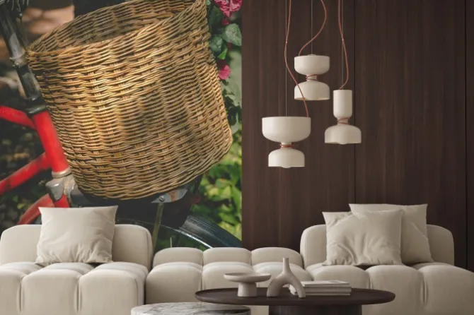 Fototapeta: Rocznika rower z koszem