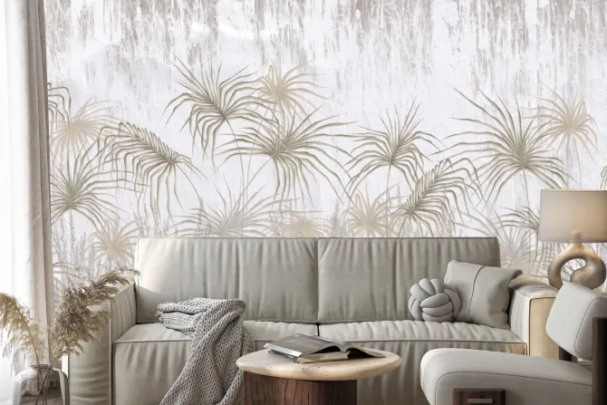 Fototapeta: Roślinny wzór liście