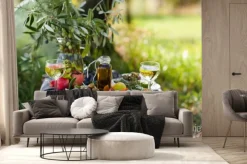 Fototapeta: Romantic italian lunch outside for a couple: copper pan with