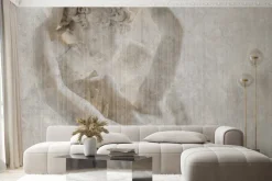 Fototapeta: Romantyczna abstrakcja pocałunek rzeźby z efektem betonu