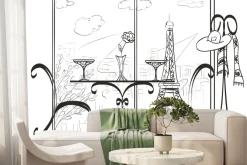 Fototapeta: Romantyczny szkic paryża w miejskim pejzażu