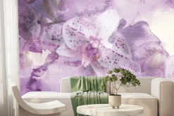 Fototapeta: Różowa akwarela kwiatów storczyka