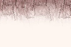 Fototapeta: Różowe kwiaty i zwisające rośliny na jasnym tle botaniczny motyw