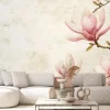 Fototapeta: Różowe magnolie w stylu retro