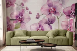 Fototapeta: Różowe storczyki z odbiciem cienia