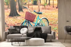 Fototapeta: Rower dla podróży wypoczynkowych. (focus w koszu) rocznika retro