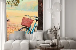 Fototapeta: Rower dla podróży wypoczynkowych. (focus w koszu) vintage retro