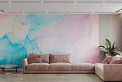 Fototapeta: Różowo niebieska marmurowa tekstura