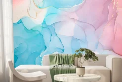 Fototapeta: Różowo niebieska marmurowa tekstura
