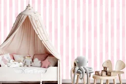 Fototapeta: Różowo-białe tło w paski