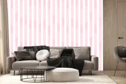 Fototapeta: Różowo-białe tło w paski