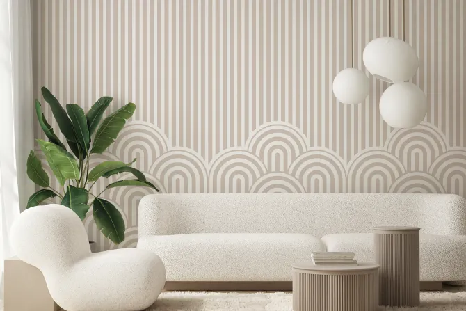 Fototapeta: Różowy wzór w paski dla dziewczynek