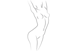 Fototapeta: Rozciągnięta kobieca sylwetka szkic