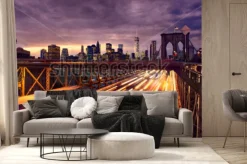 Fototapeta: Ruch na moście brooklińskim