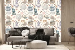 Fototapeta: Rustykalna zdobiona porcelana