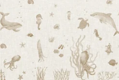 Fototapeta: Ryby i zwierzęta wśród roślin podwodny świat minimalistyczny