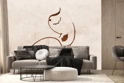 Fototapeta: Rysunek kobiecej twarzy na betonie