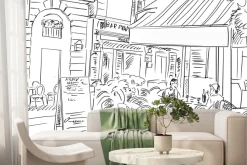 Fototapeta: Rysunek mężczyzn w restauracji