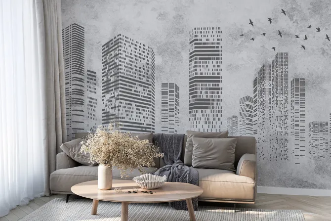 Fototapeta: Rysunek nowego jorku na betonie