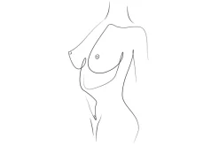 Fototapeta: Rysunek pięknej kobiecej sylwetki