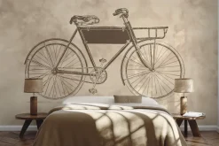 Fototapeta: Rysunek roweru w stylu vintage