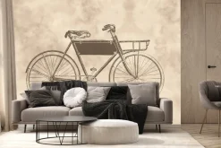 Fototapeta: Rysunek roweru w stylu vintage