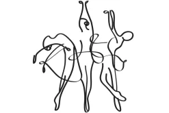 Fototapeta: Rysunek z linii tańca kobiet