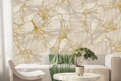 Fototapeta: Rysunek złotych liści miłorzębu