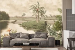 Fototapeta: Rzeka w tropikach egzotyczne rośliny natura