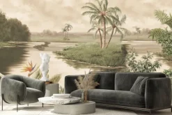 Fototapeta: Rzeka w tropikach egzotyczne rośliny natura