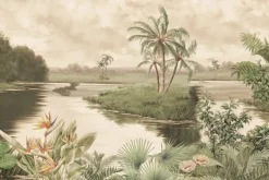 Fototapeta: Rzeka w tropikach egzotyczne rośliny natura