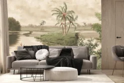 Fototapeta: Rzeka w tropikach egzotyczne rośliny natura