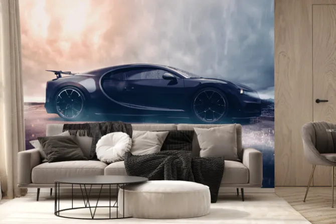 Fototapeta: Samochód sportowy w burzy