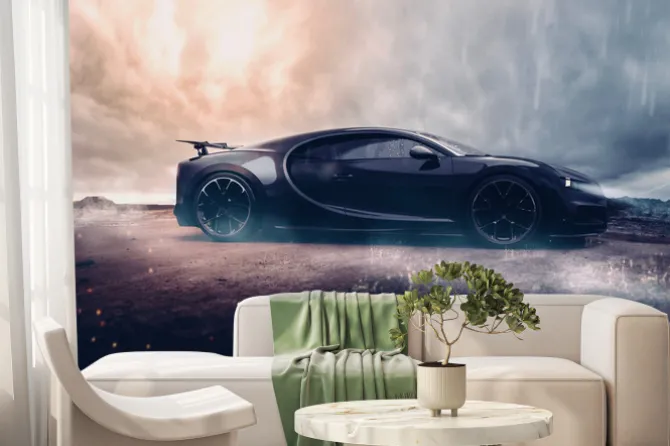 Fototapeta: Samochód sportowy w burzy