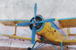 Fototapeta: Samolot śmigłowy wzór w stylu vintage