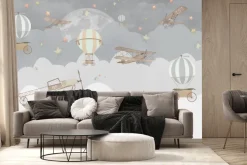 Fototapeta: Samoloty i balony w chmurach