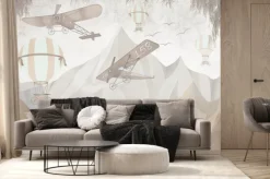 Fototapeta: Samoloty nad górami