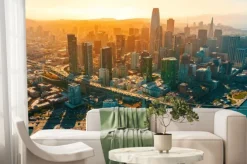 Fototapeta: San francisco panorama miasta o wschodzie słońca