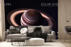 Fototapeta: Saturn - rozdzielczości 5k infografika przedstawia jeden z planety