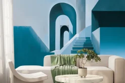 Fototapeta: Schody w minimalistycznej geometrycznej kompozycji