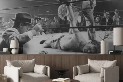 Fototapeta: Sędzia liczący mężczyznę boksera