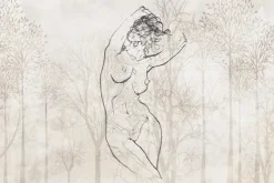 Fototapeta: Sensualna kobieta na tle lasu